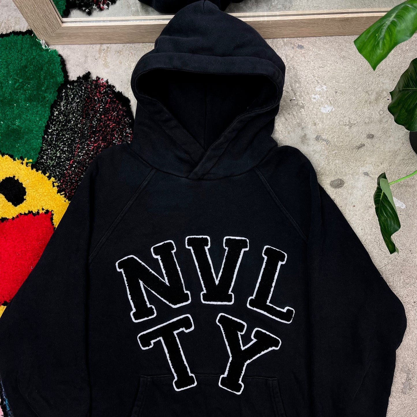 NVLTY SHERPA LETTERS HOODIE