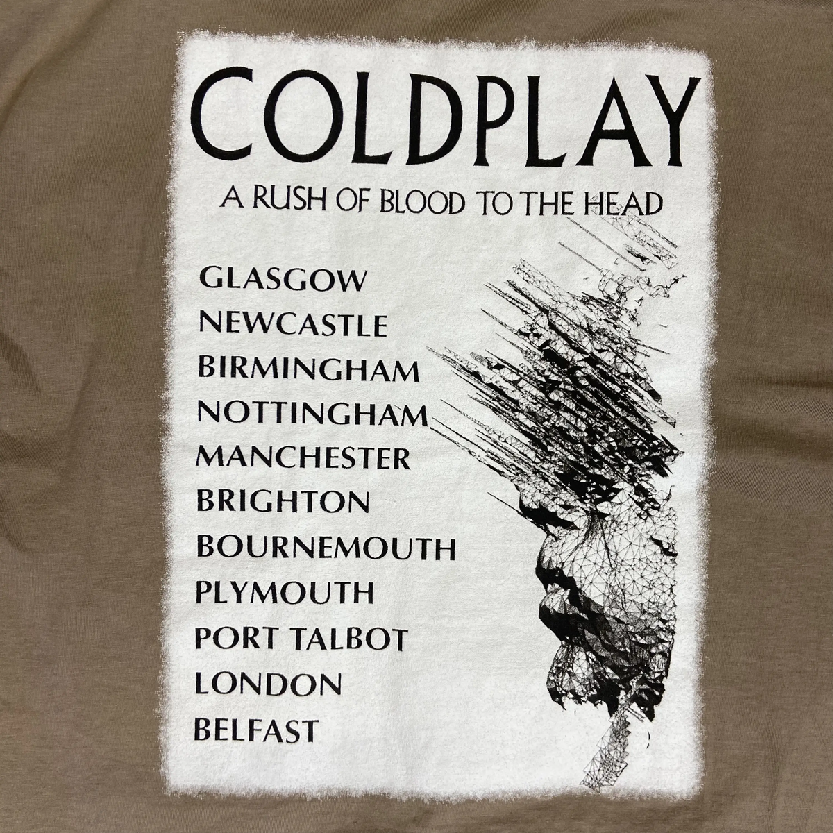 COLDPLAY A RUSH OF BLOOD TO THE HEAD TEE 1990s