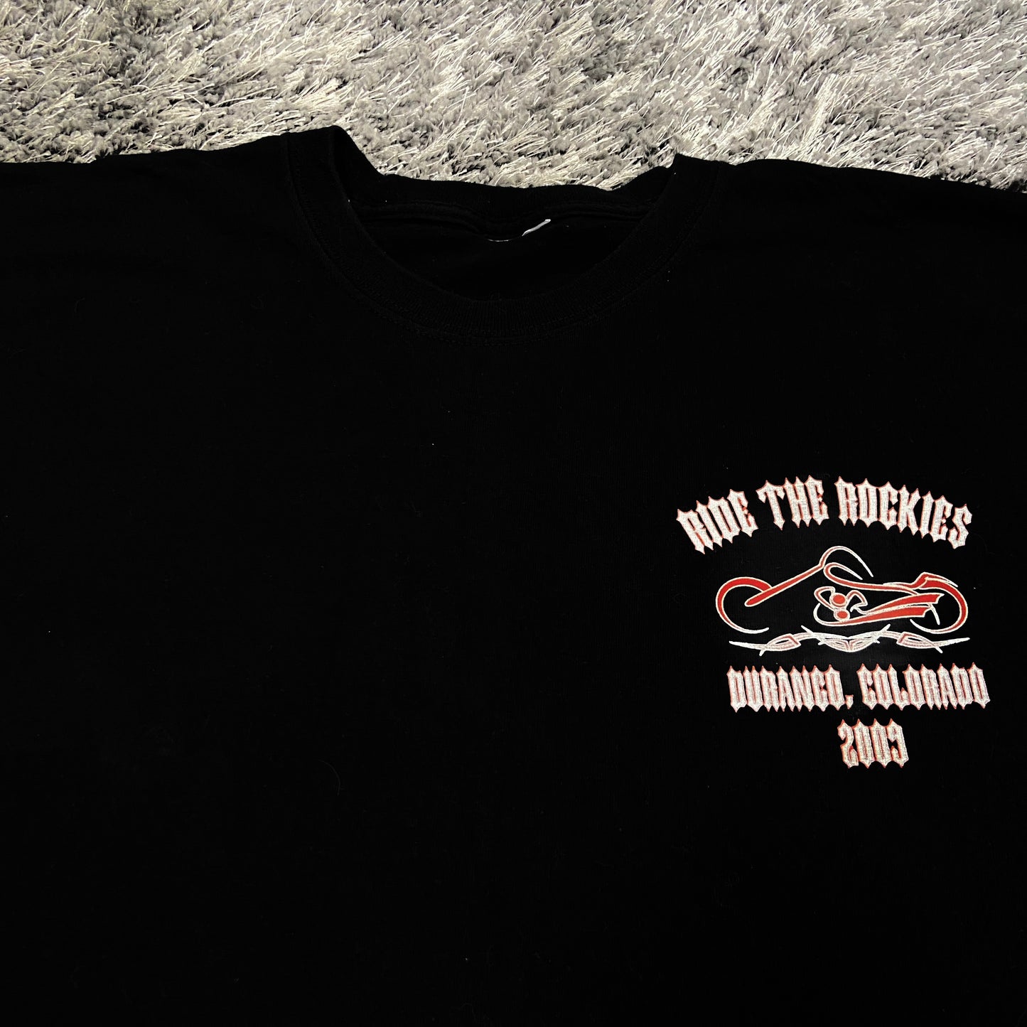 LIQUID BLUE - RIDE THE ROCKIES TEE 2000s