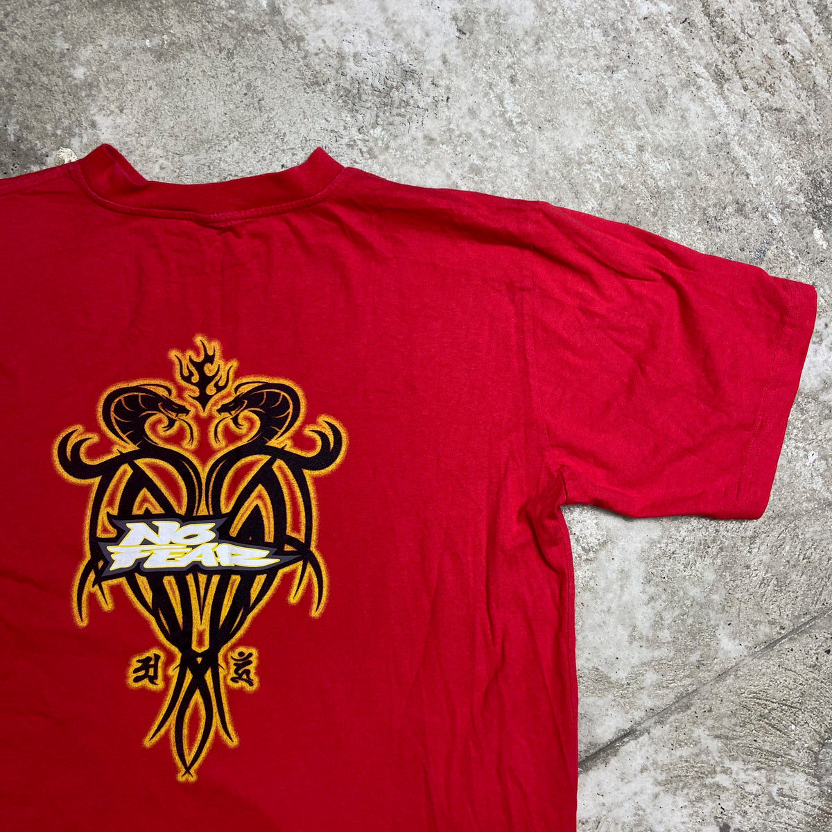 1990s NO FEAR FLAME SNAKE TEE