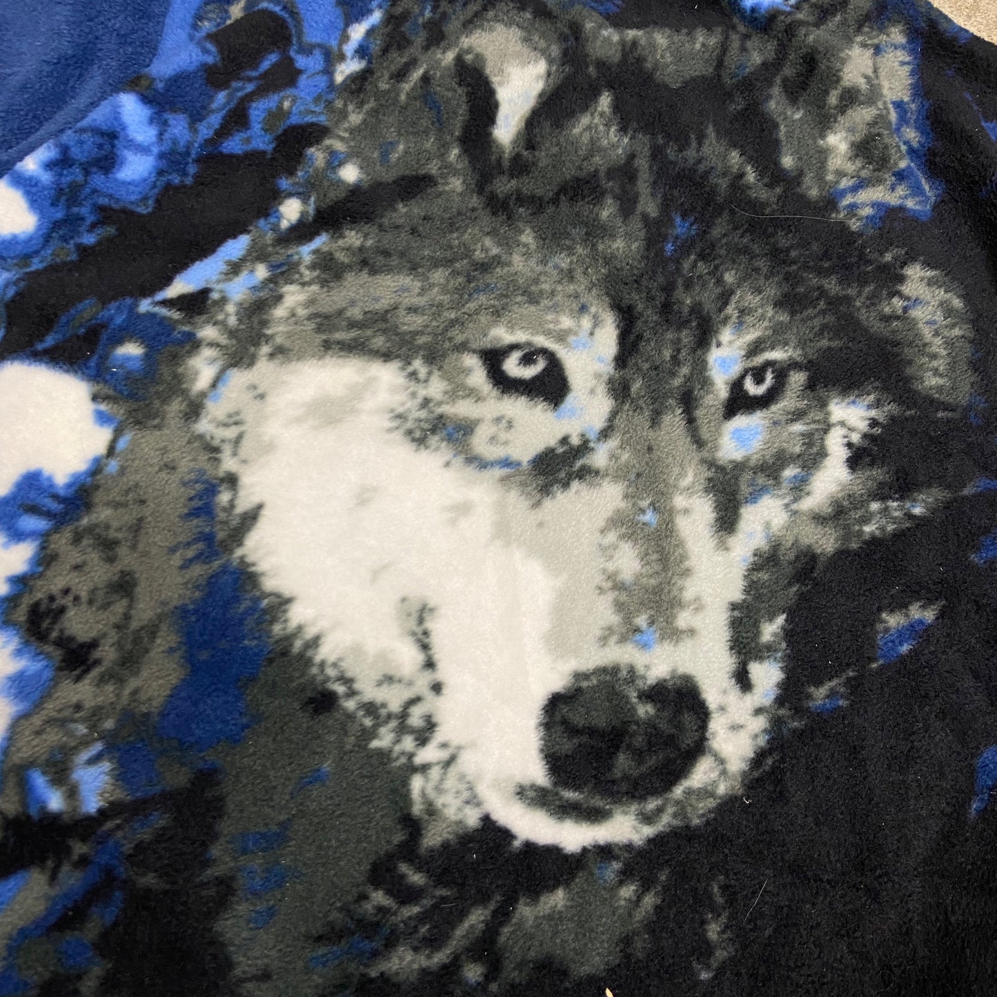 WINTER NATIVE TEDDY FLEECE SHERPA WOLF JACKET 1990s