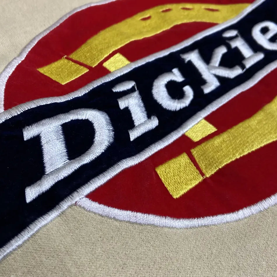 1990s DICKIES VELOUR BIG LOGO FADED TEE