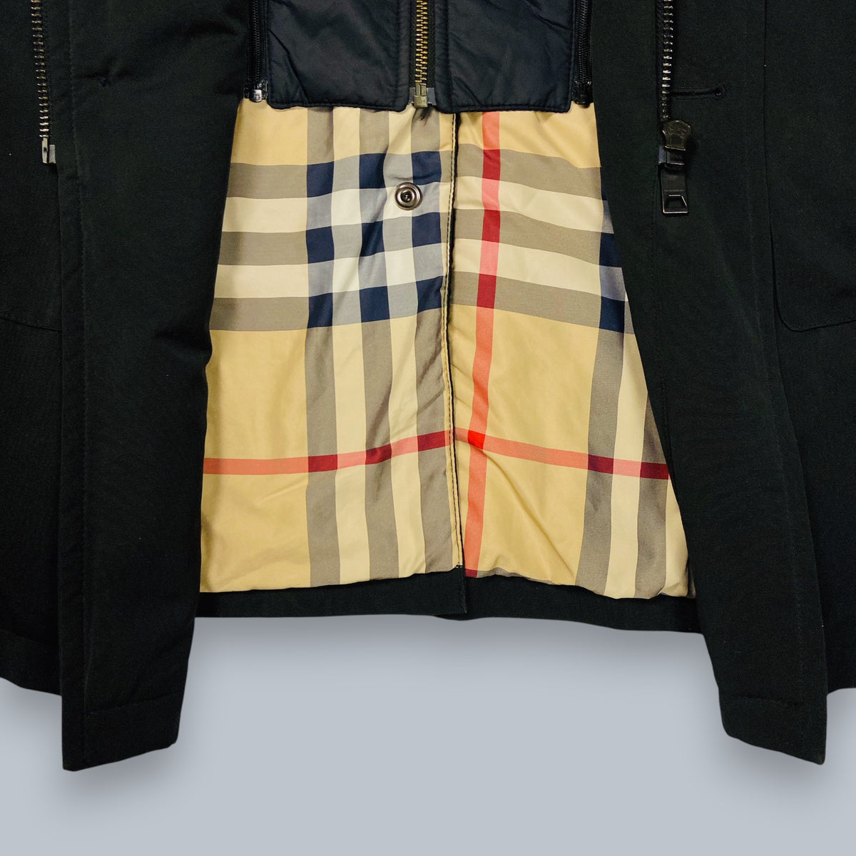 VINTAGE BURBERRY LONDON NOVA CHECK DETACHABLE WARMER CAR COAT 2009