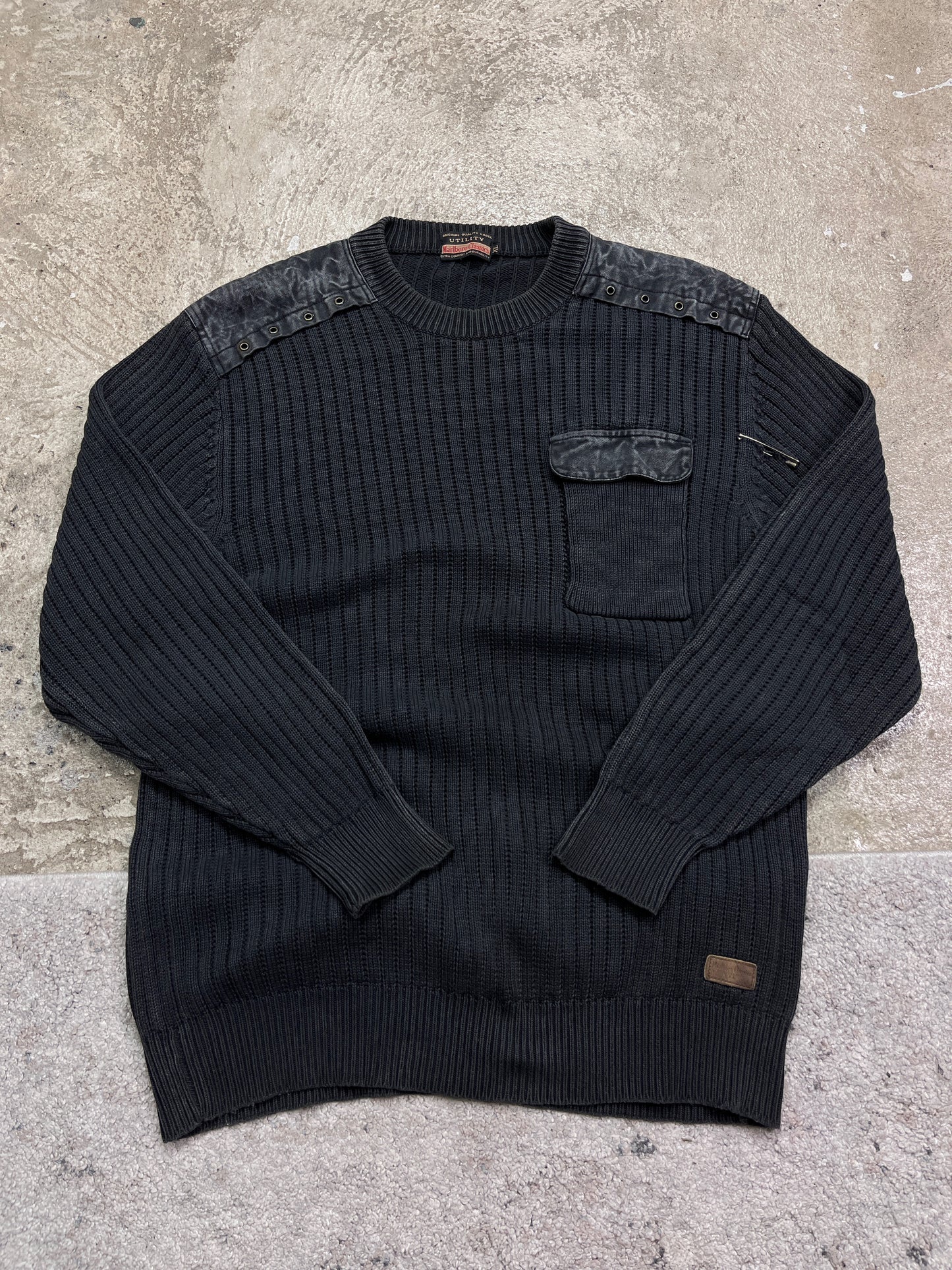 1980s MARLBORO PROJECT KNITTED SWEATER WITH POCKET FOR CIGARETTES