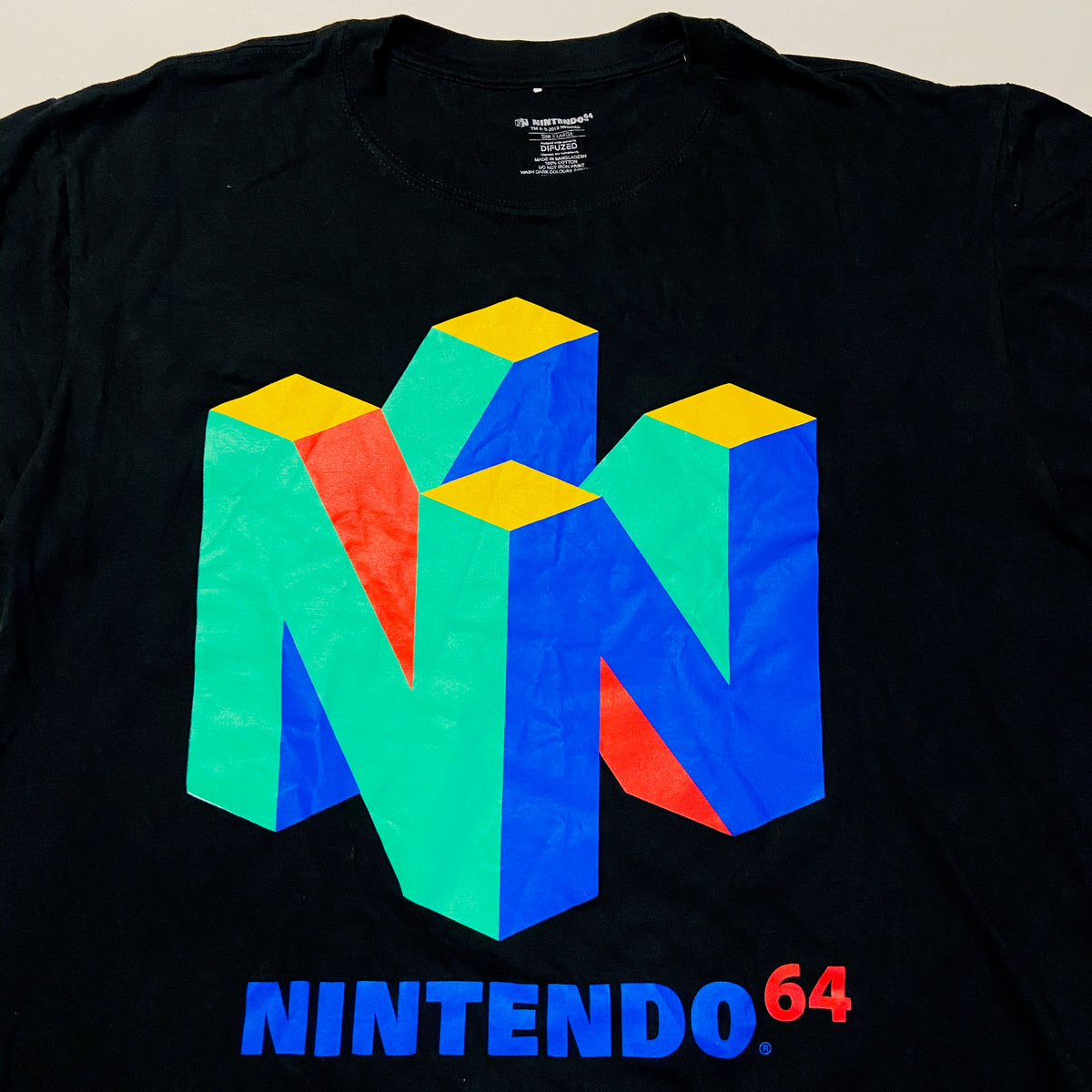 NINTENDO 64 BIG 3D LOGO NOSTALGIA TEE
