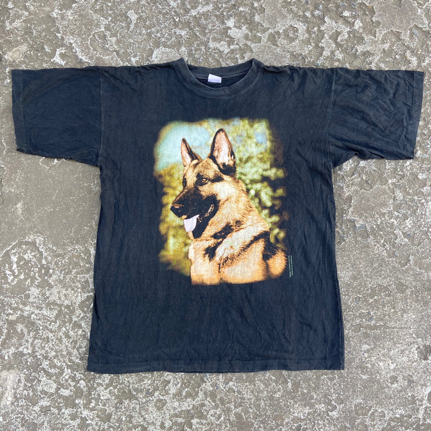 1990s SHEPHERD DOG FADED SINGLE STITCHED TEE