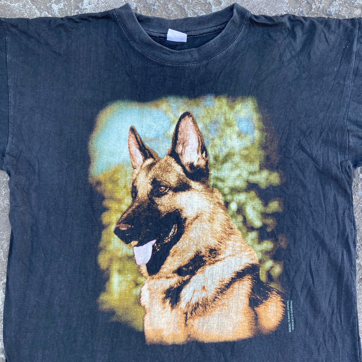 1990s SHEPHERD DOG FADED SINGLE STITCHED TEE