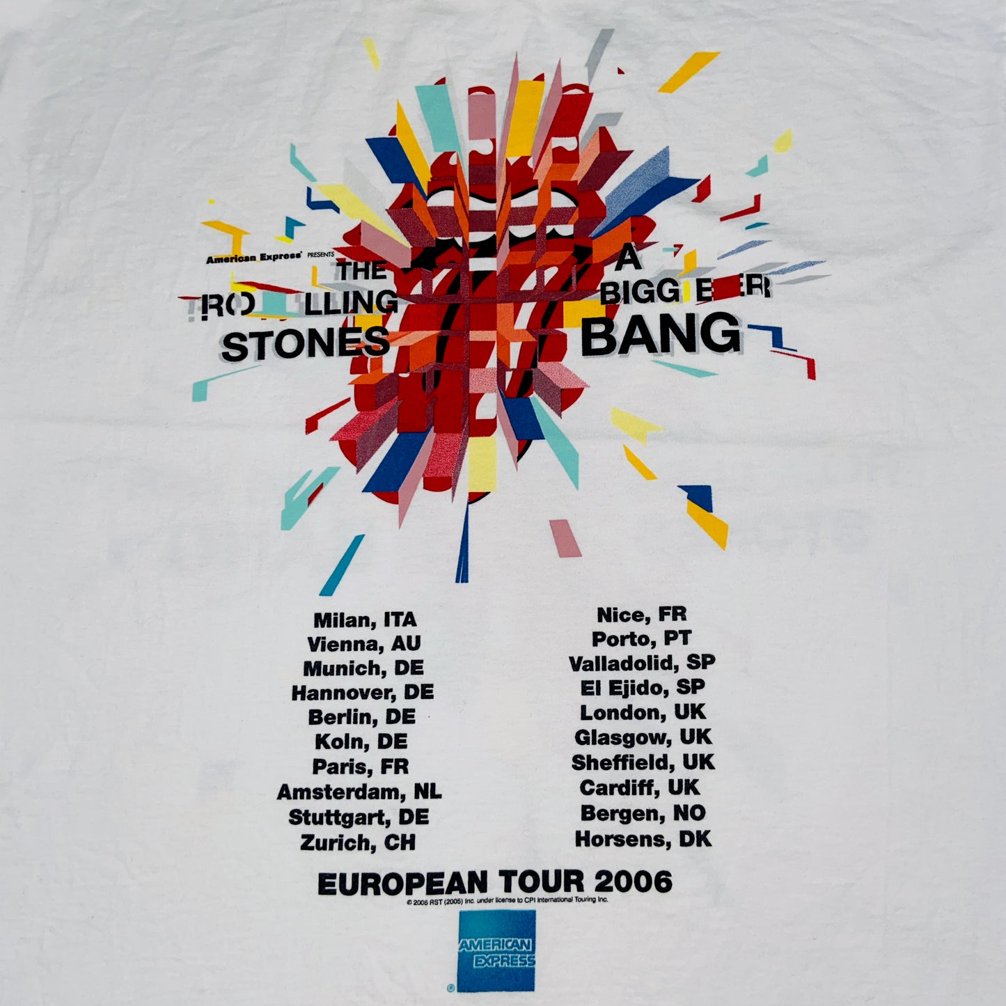 2006 ROLLING STONES "BIGGER BANG!" TEE