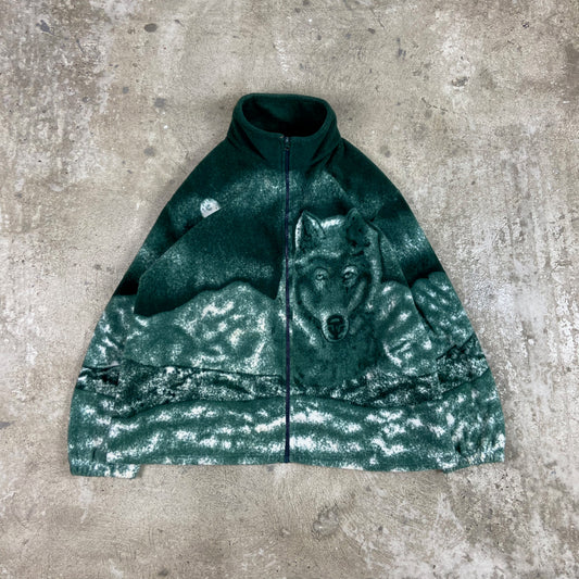 WINTER MOUNTAIN WOLF TEDDY FLEECE COAT SHERPA JACKET 1990s