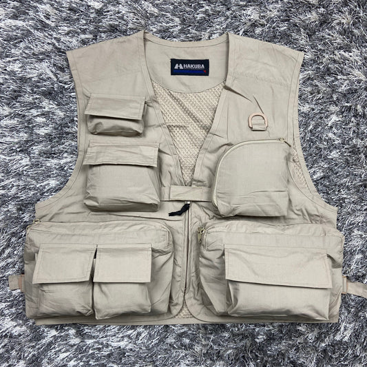 MULTIPOCKET UTILITY BONDAGE CARGO VEST 1990s