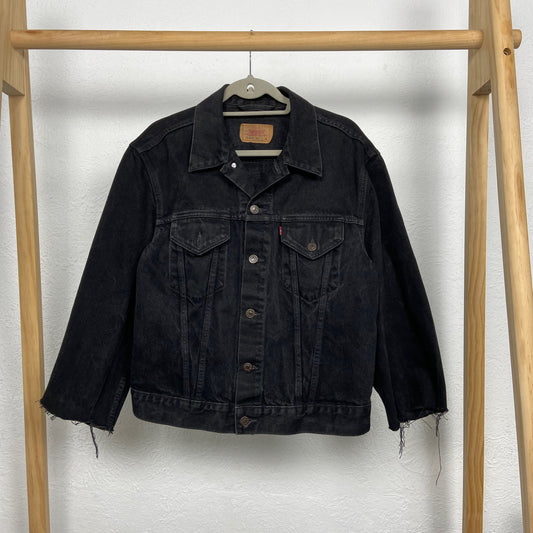 1980s LEVI'S ITALIAN MADE FADED BOXY JEANS JACKET