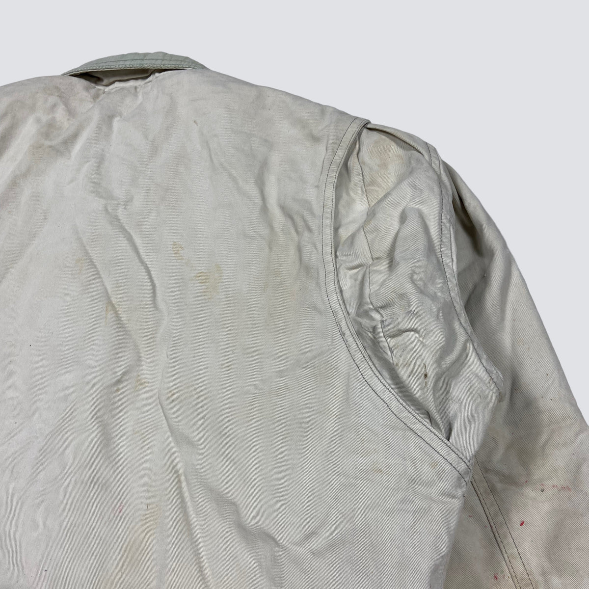 WRANGLER ALASKA BLUE BELL INC. DRILLING ARCTIC HEAVY WORK FADED JACKET 1970s