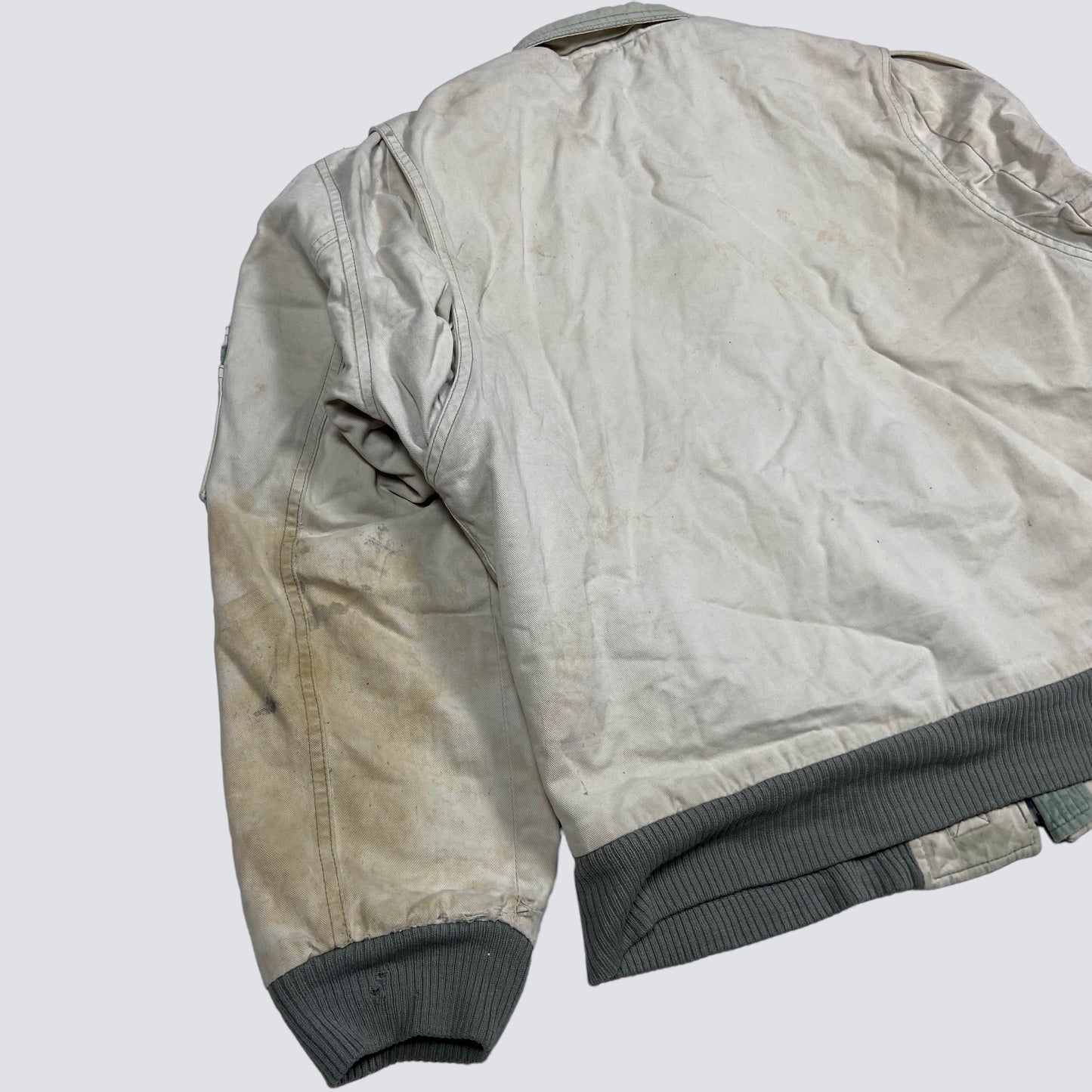 WRANGLER ALASKA BLUE BELL INC. DRILLING ARCTIC HEAVY WORK FADED JACKET 1970s