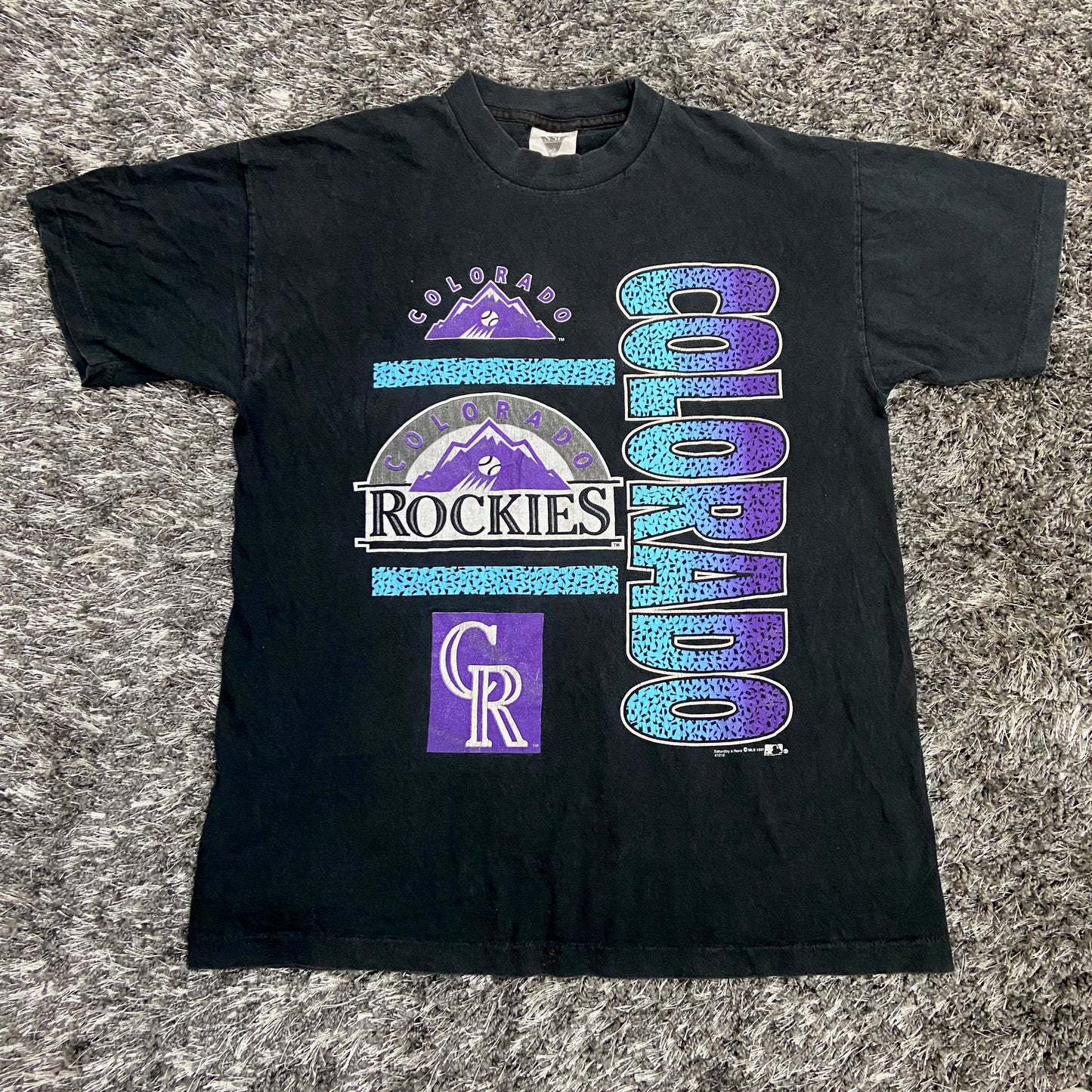1991 COLORADO ROCKIES SINGLE STITCHED FADED TEE