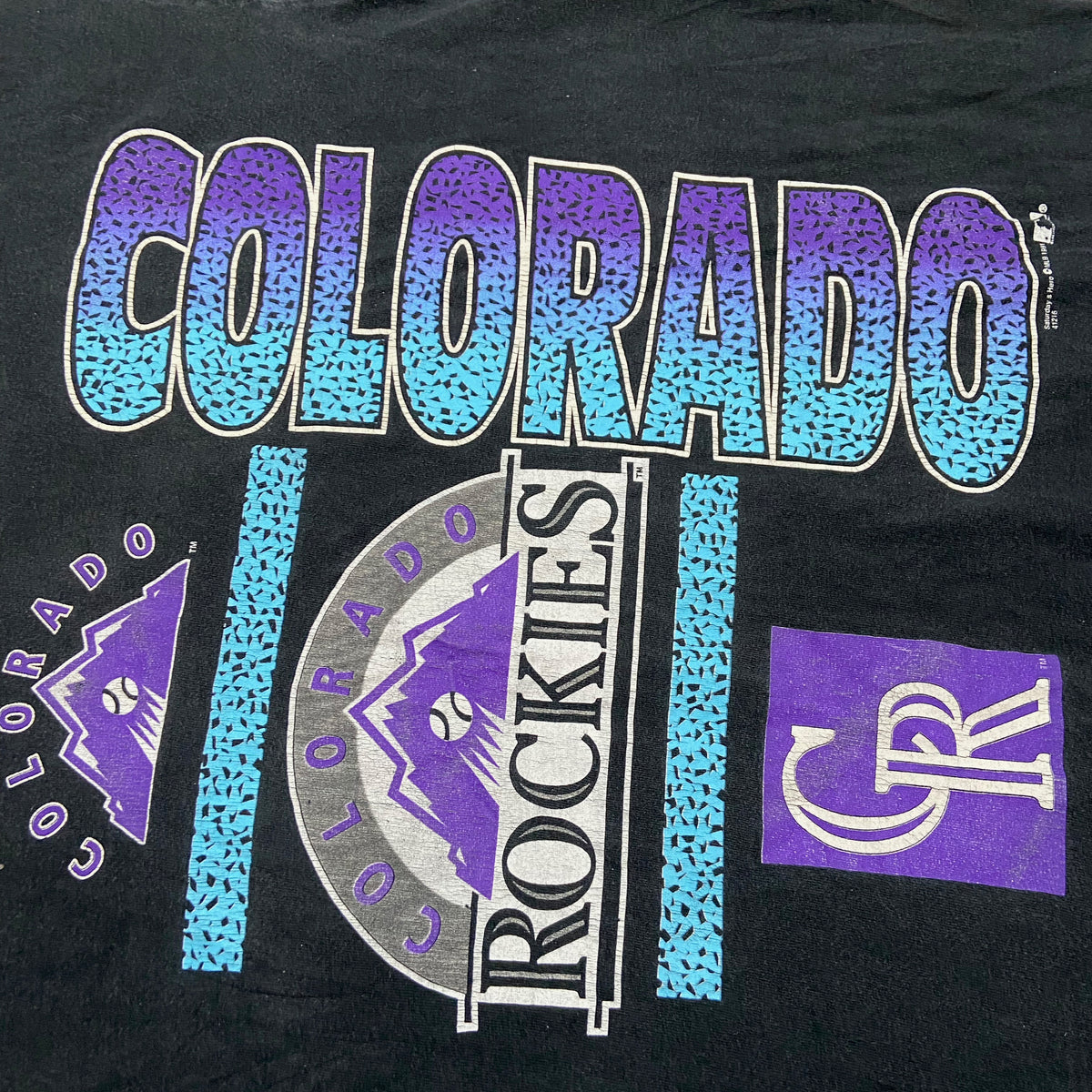 1991 COLORADO ROCKIES SINGLE STITCHED FADED TEE