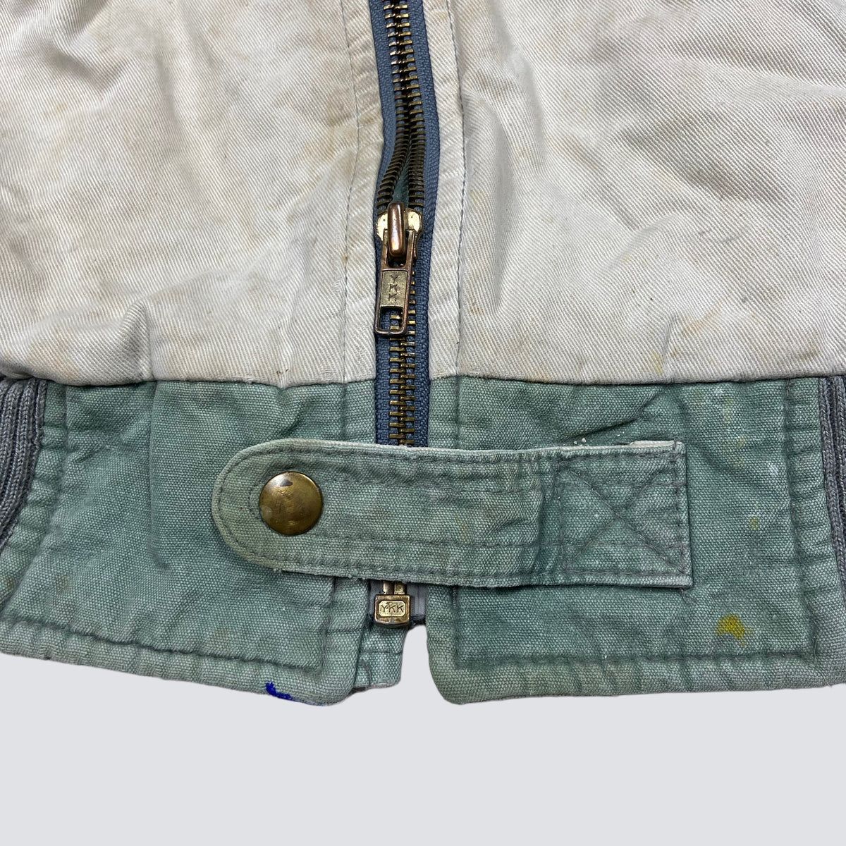WRANGLER ALASKA BLUE BELL INC. DRILLING ARCTIC HEAVY WORK FADED JACKET 1970s