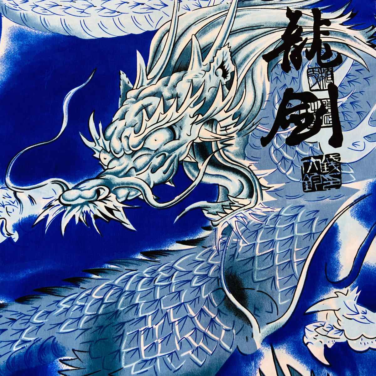 1990s JAPANESE DRAGON OVERPRINTED SHIRT