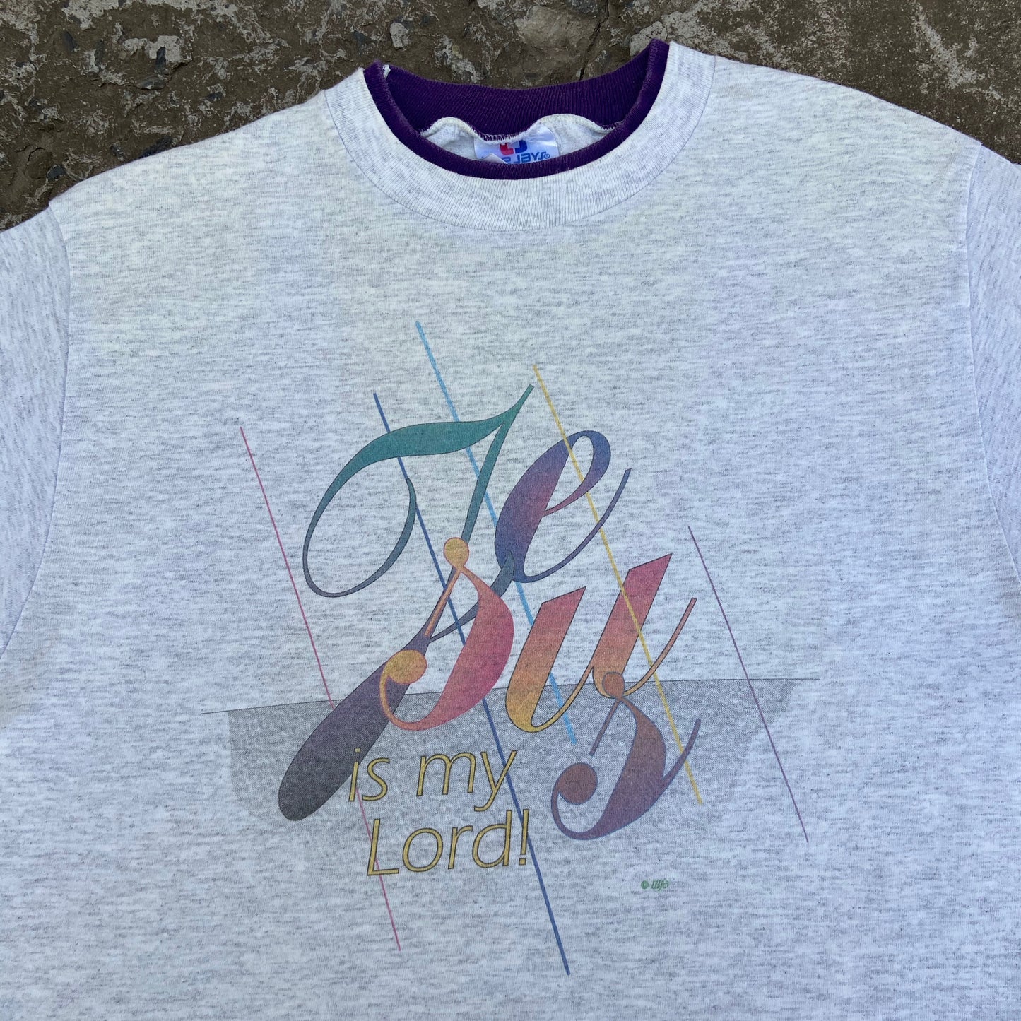 JESUS IS MY LORD 1980s DOUBLE NECK HEAVY TEE