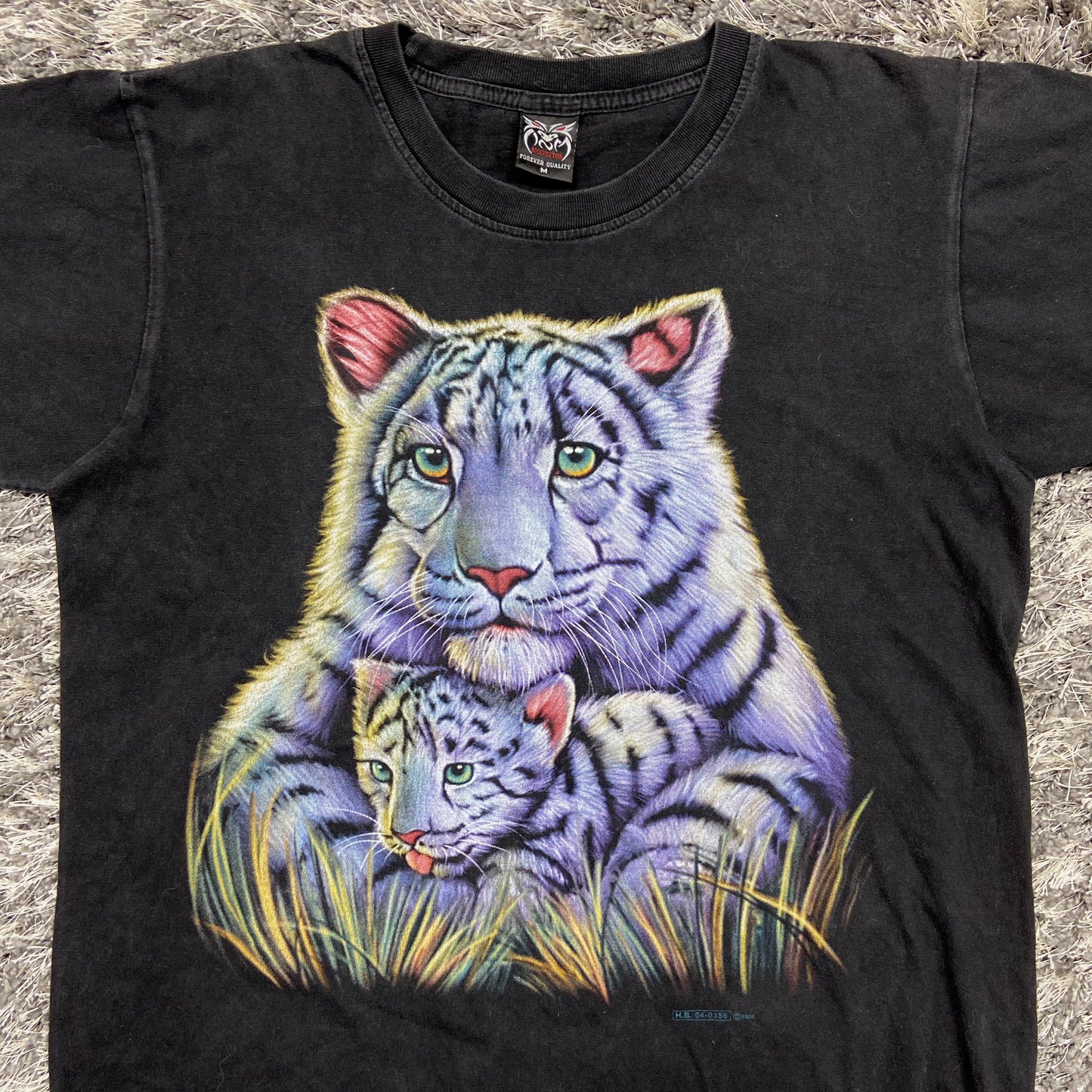 1990s CUTIE WHITE TIGERS FADED TEE