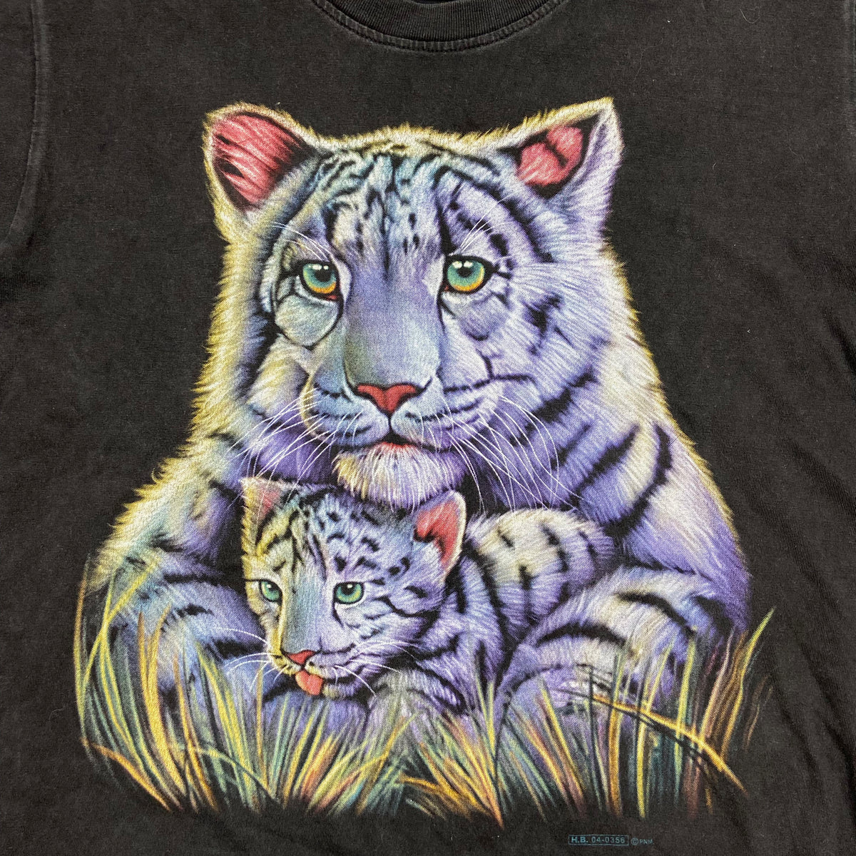 1990s CUTIE WHITE TIGERS FADED TEE