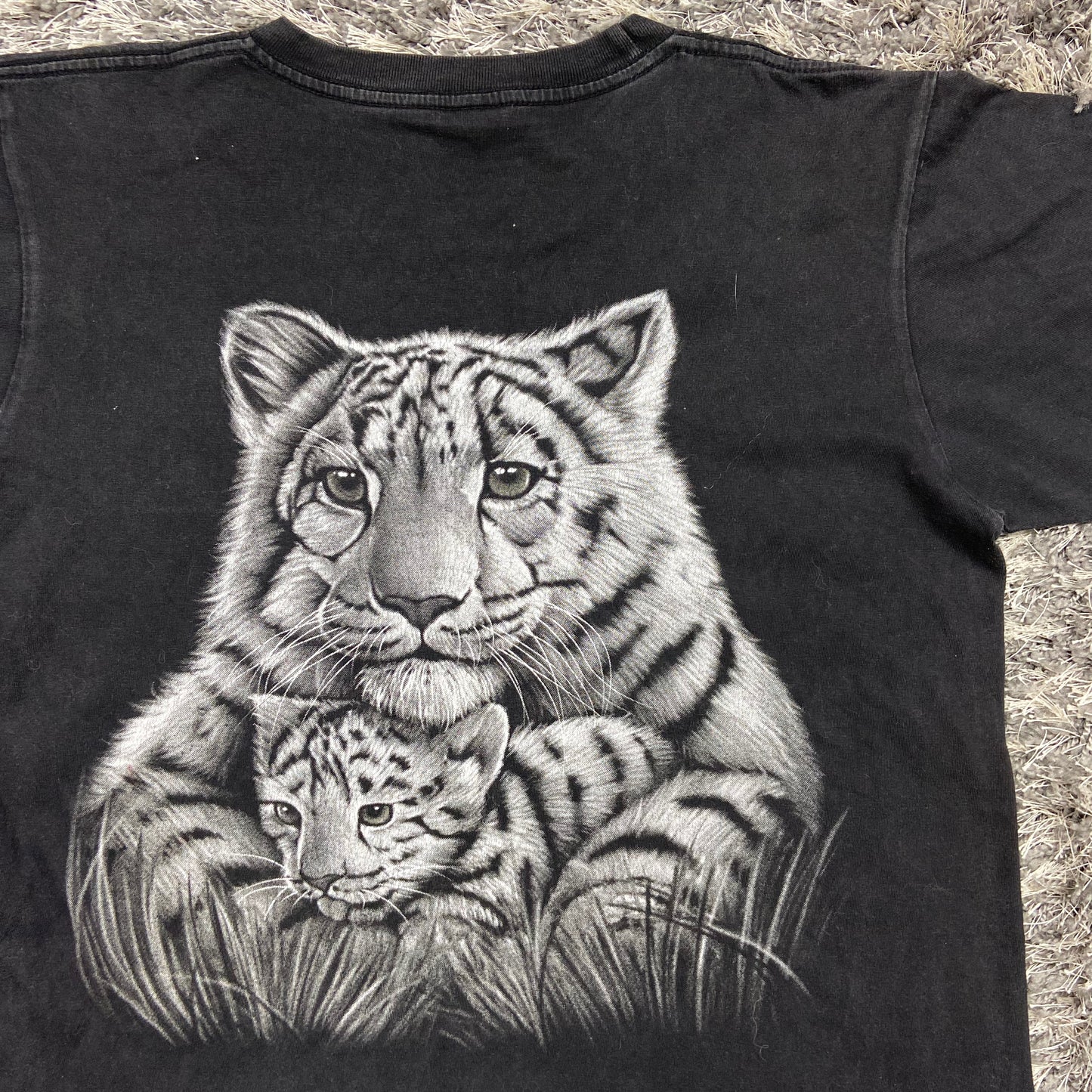 1990s CUTIE WHITE TIGERS FADED TEE