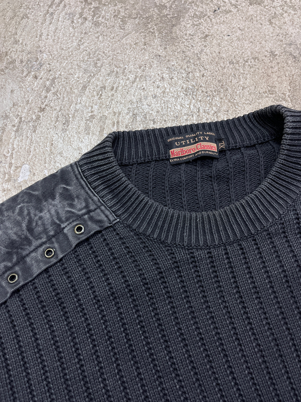 1980s MARLBORO PROJECT KNITTED SWEATER WITH POCKET FOR CIGARETTES