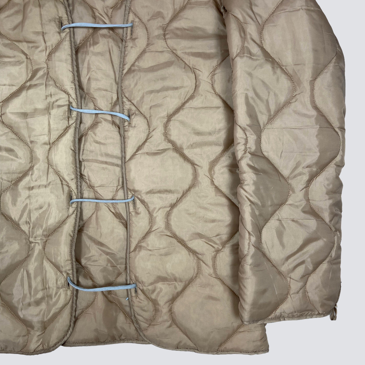 MILITARY TACTICAL BONDAGE OVERSIZED NYLON LINER JACKET 1990s