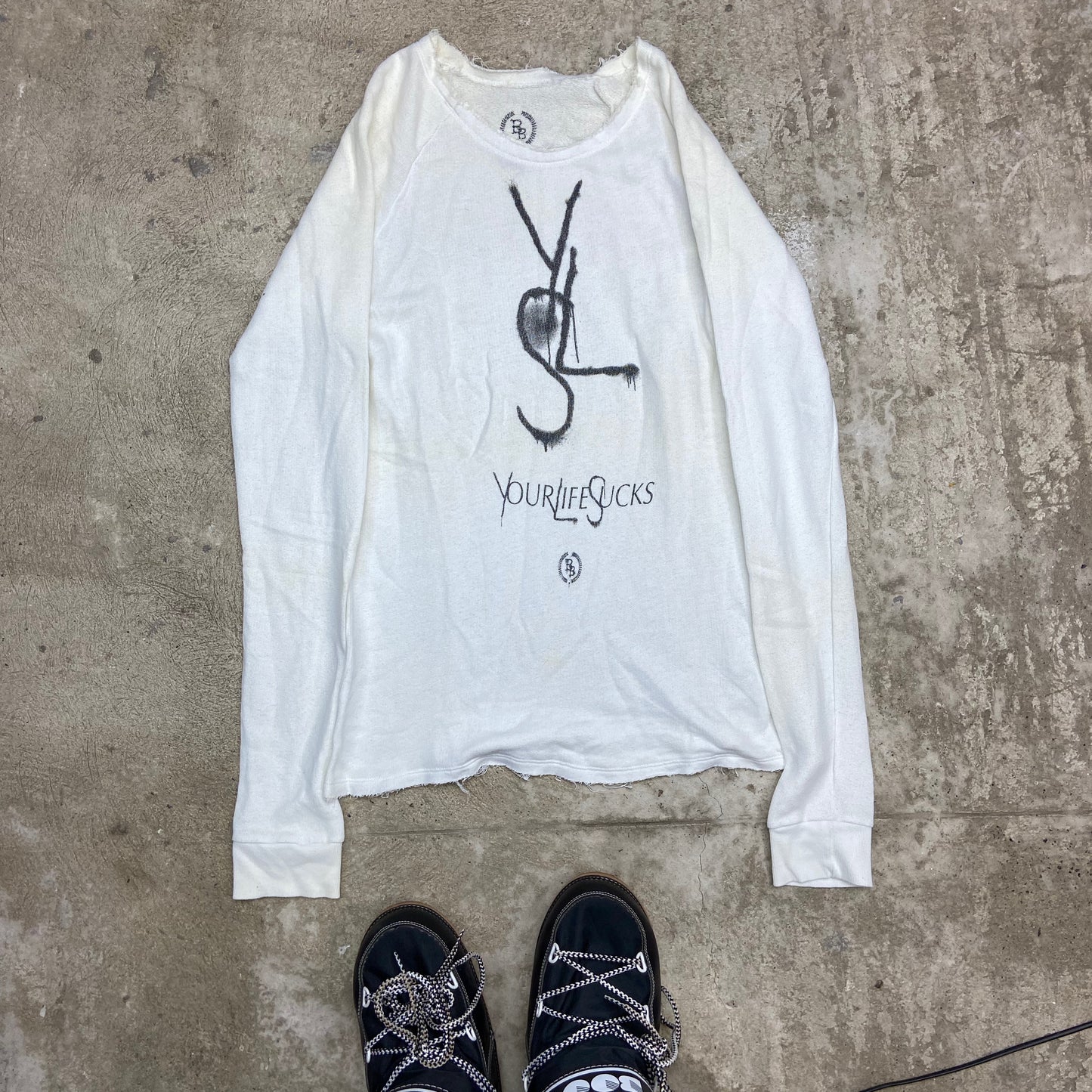 YSL "YOUR LIFE SUKS" KNITTED SWEATSHIRT