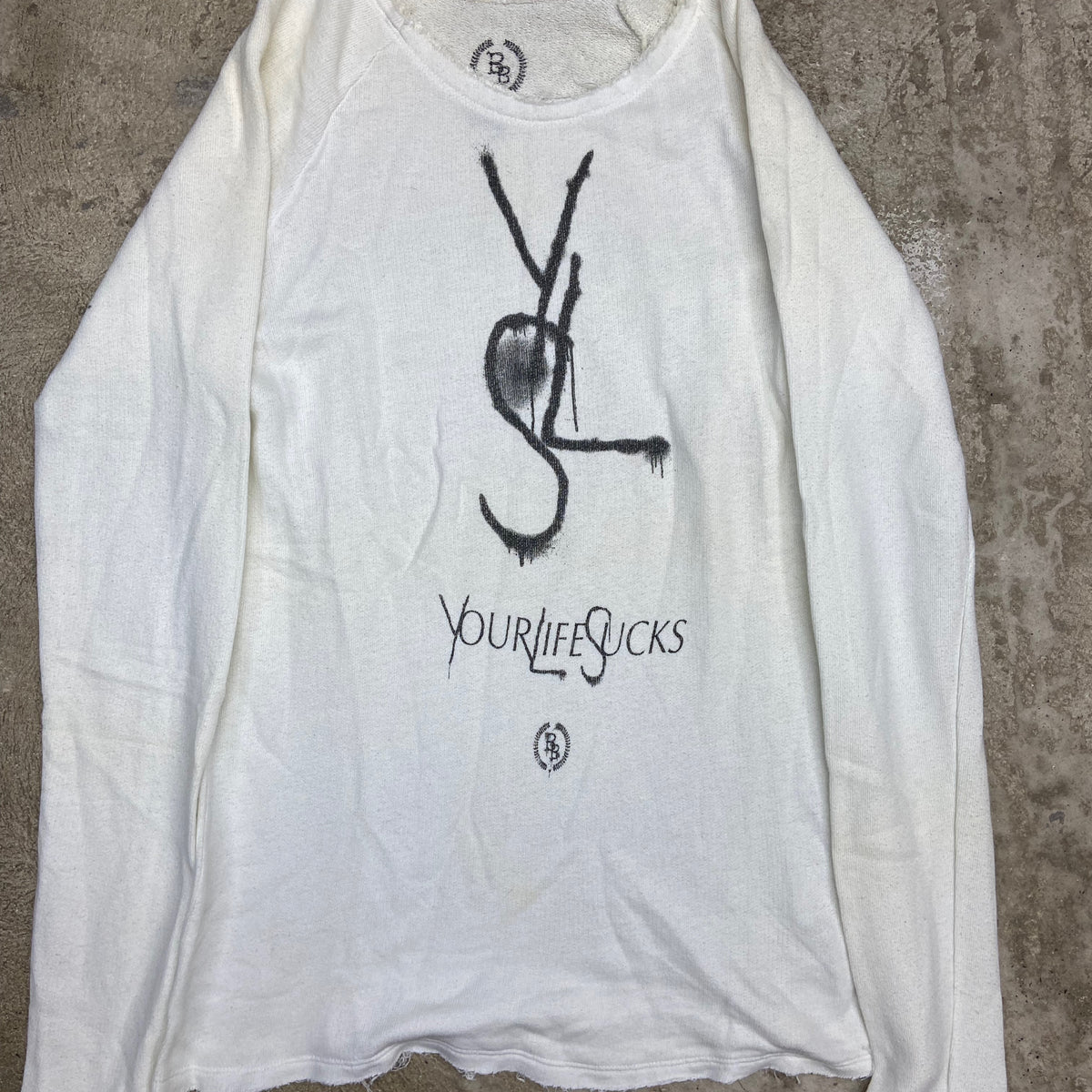 YSL "YOUR LIFE SUKS" KNITTED SWEATSHIRT