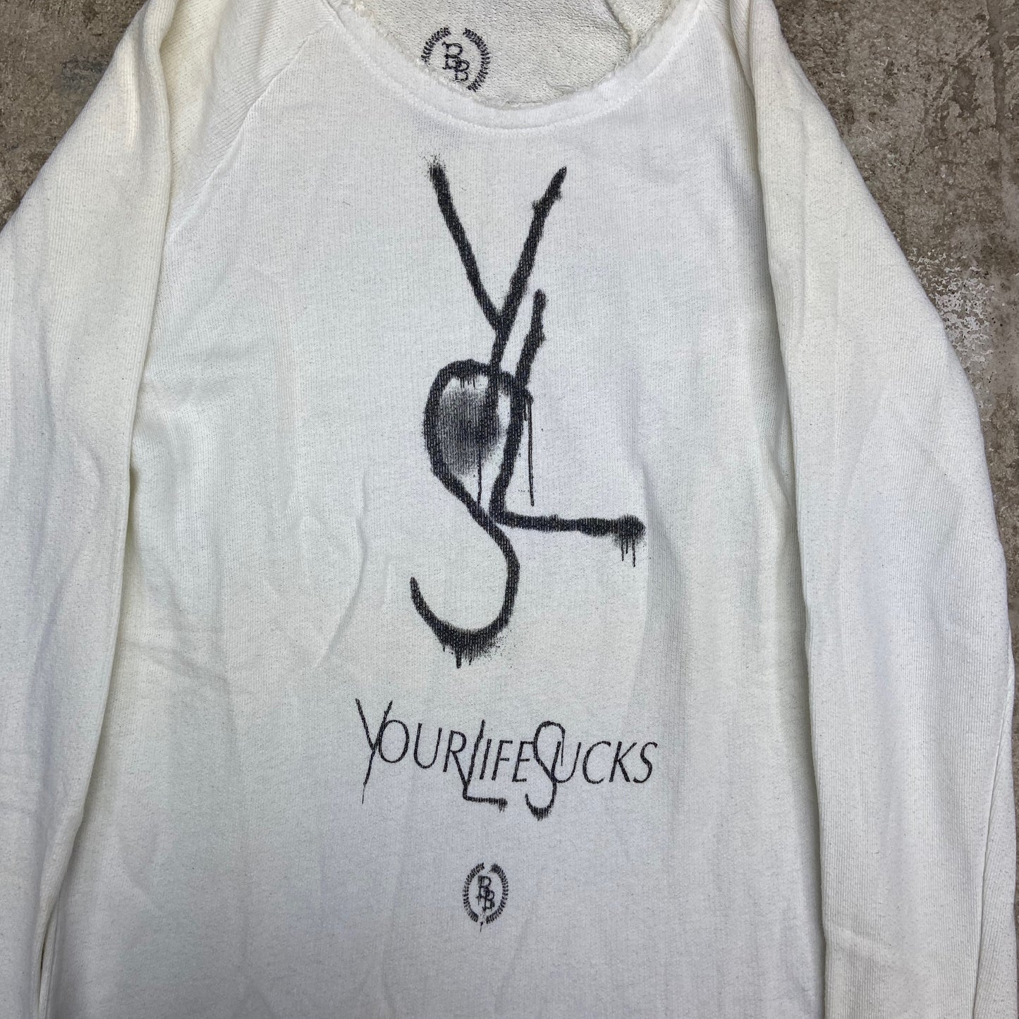 YSL "YOUR LIFE SUKS" KNITTED SWEATSHIRT