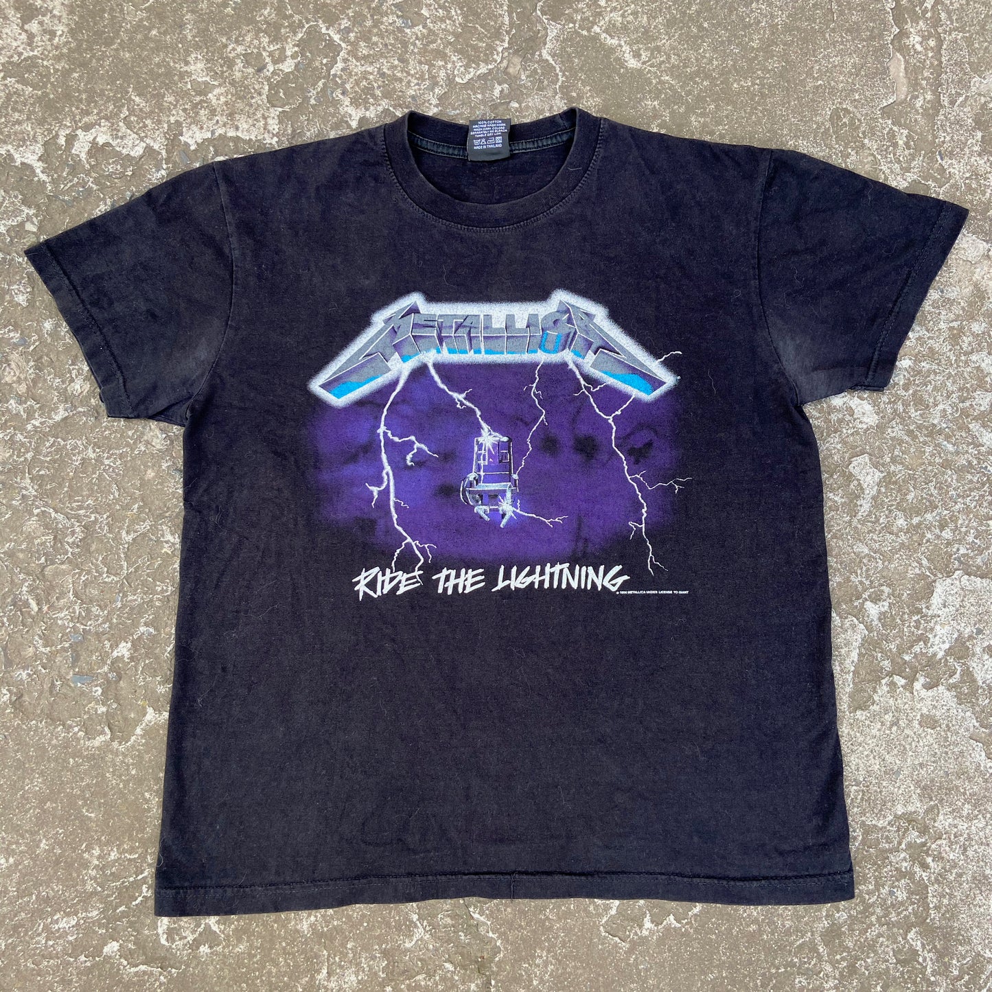 1984 METALLICA "RIDE THE LIGHTNING" DISTRESSED TEE
