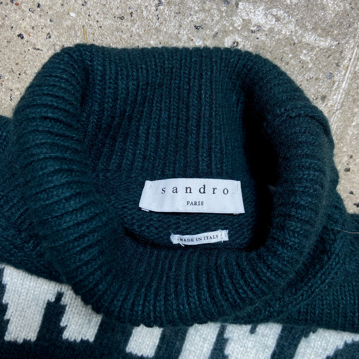 SANDRO SWING! WOOL HEAVY KNITTED GOLF SWEATER