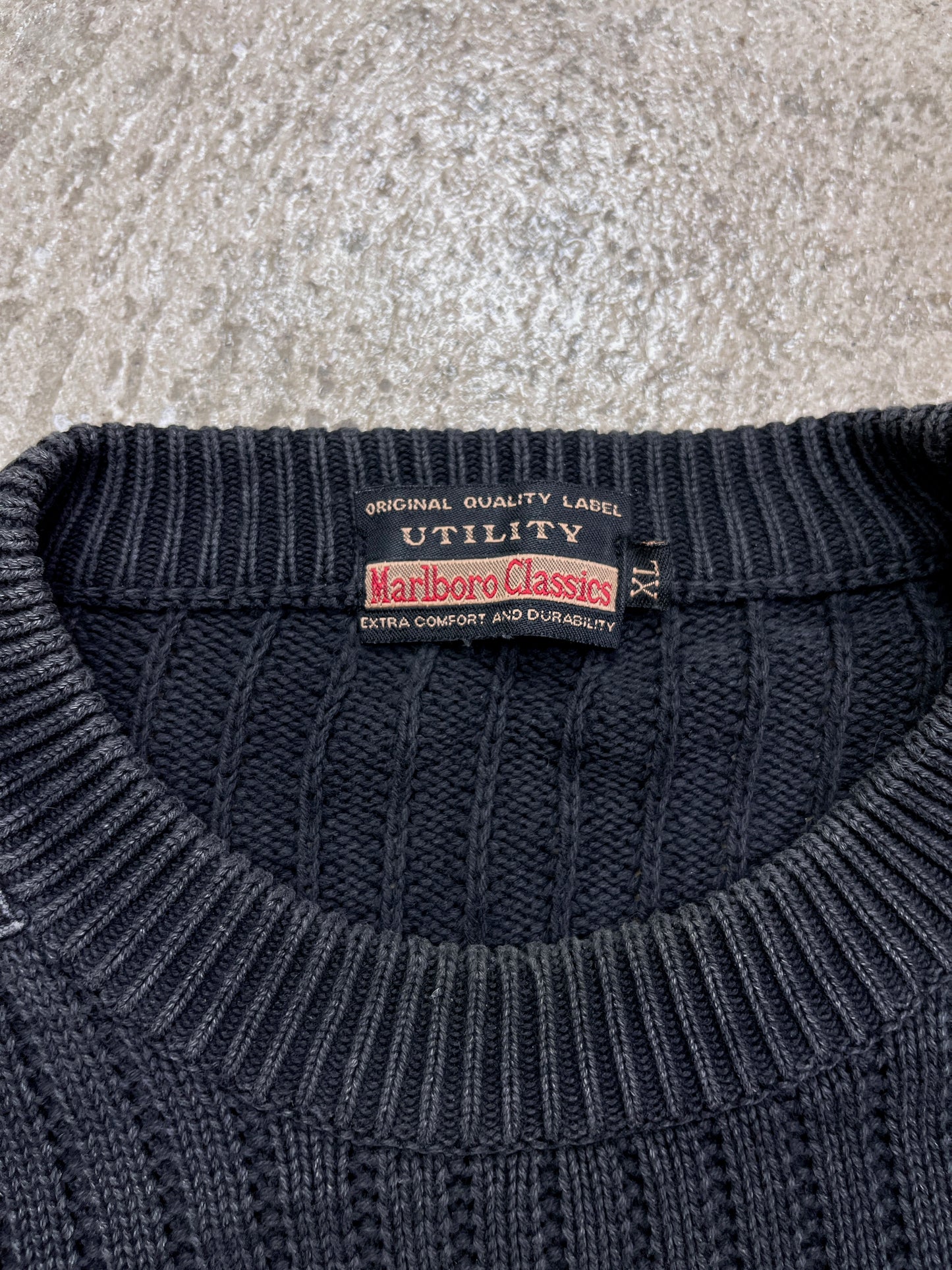 1980s MARLBORO PROJECT KNITTED SWEATER WITH POCKET FOR CIGARETTES