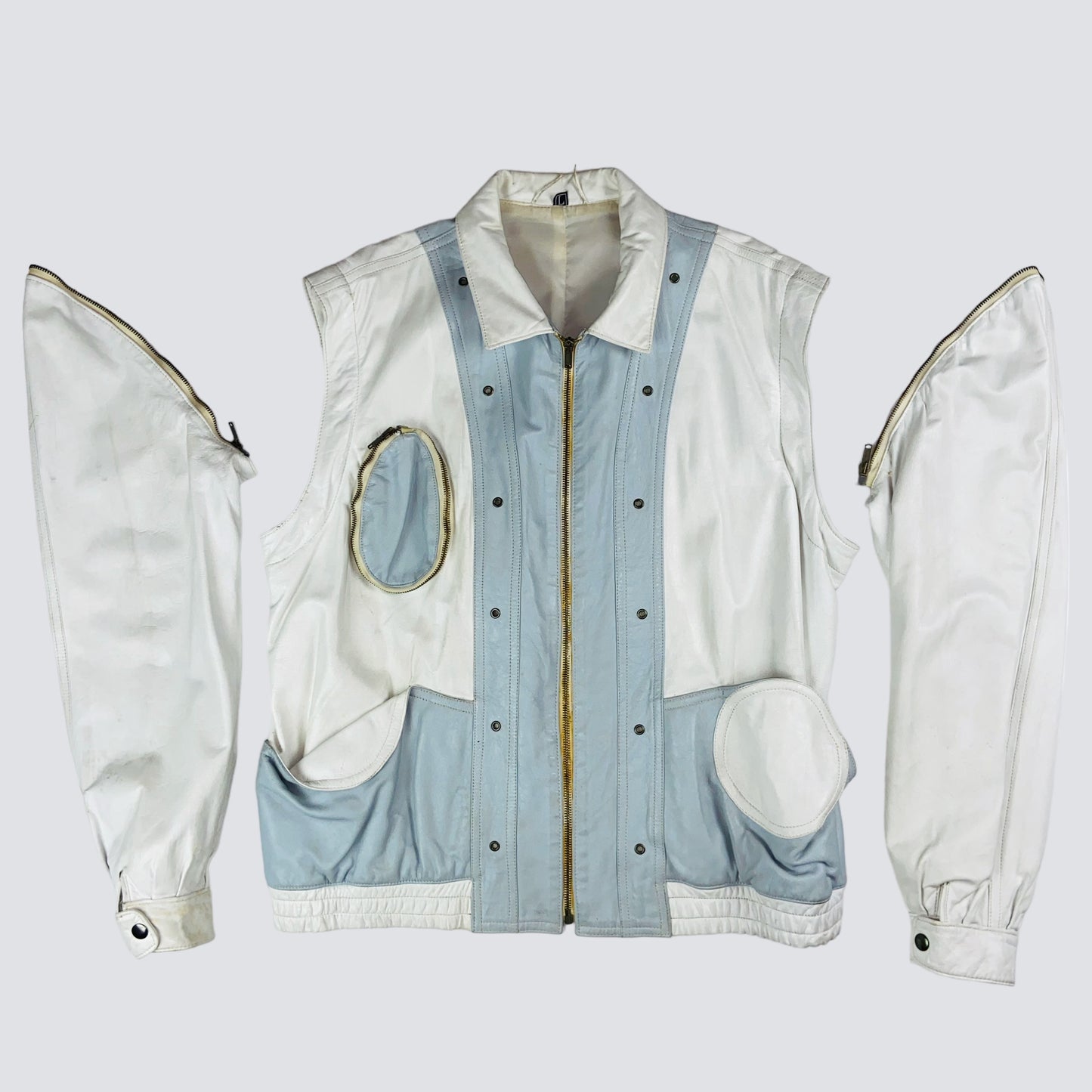 1970s ARCHIVE MULTIPOCKET TRANSFORMER LEATHER JACKET