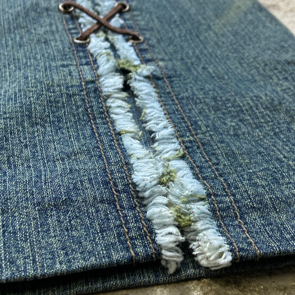FLARE BONDAGE JEANS PANTS 1990s