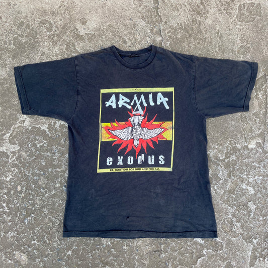 1990 EXODUS ARMIA RE-IGNITION FOR GOD AND FOR ALL TEE