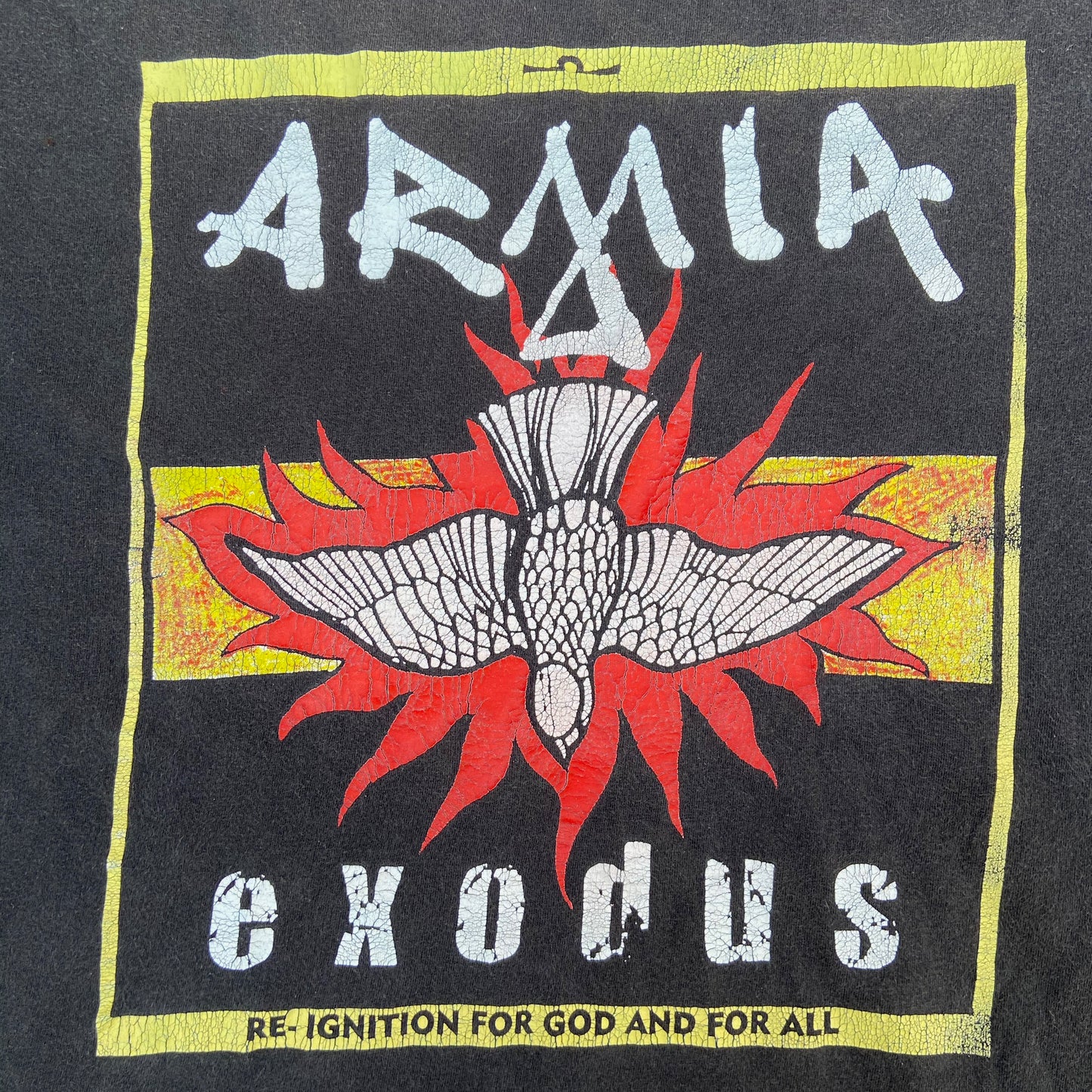 1990 EXODUS ARMIA RE-IGNITION FOR GOD AND FOR ALL TEE