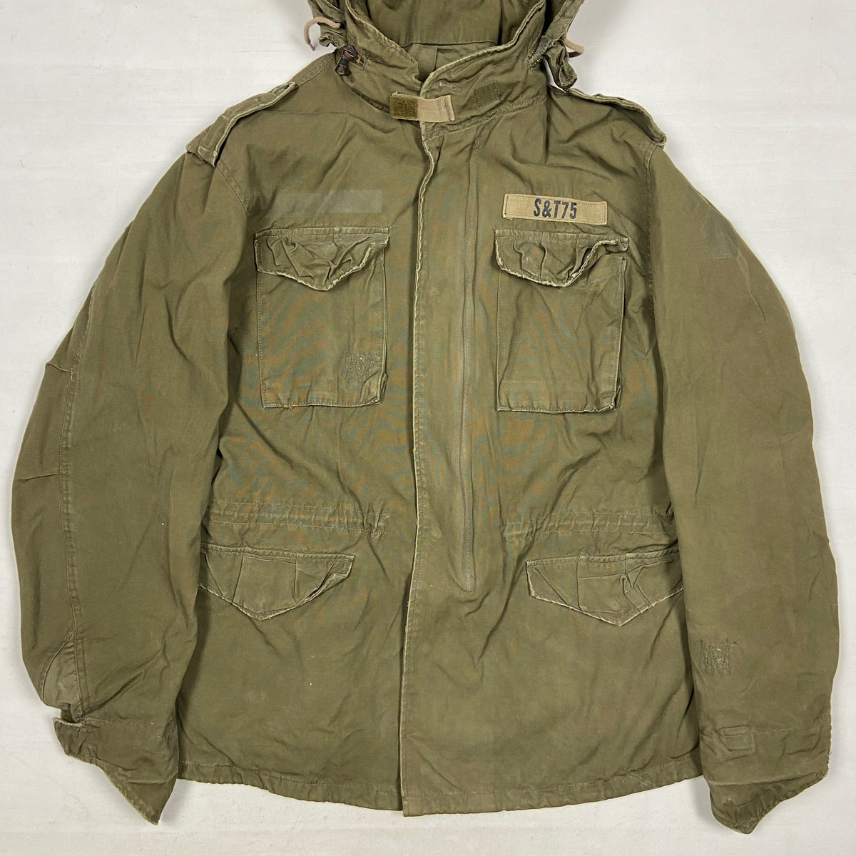 1970s SURPLUS M-65 S&T-75 MULTIPOCKET BONDAGE FADED FIELD JACKET