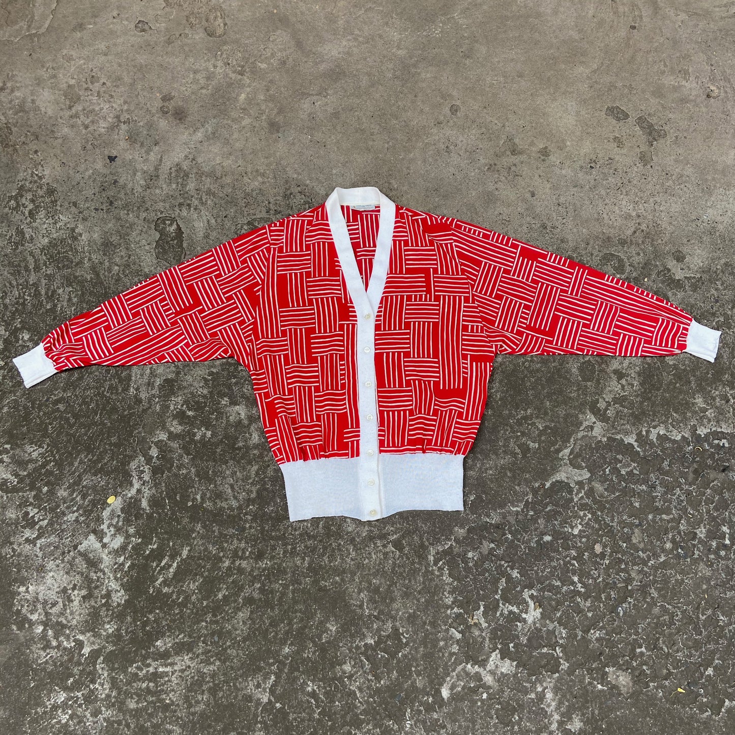 AQUASCUTUM 1980s SILK CARDIGAN MADE IN FRANCE