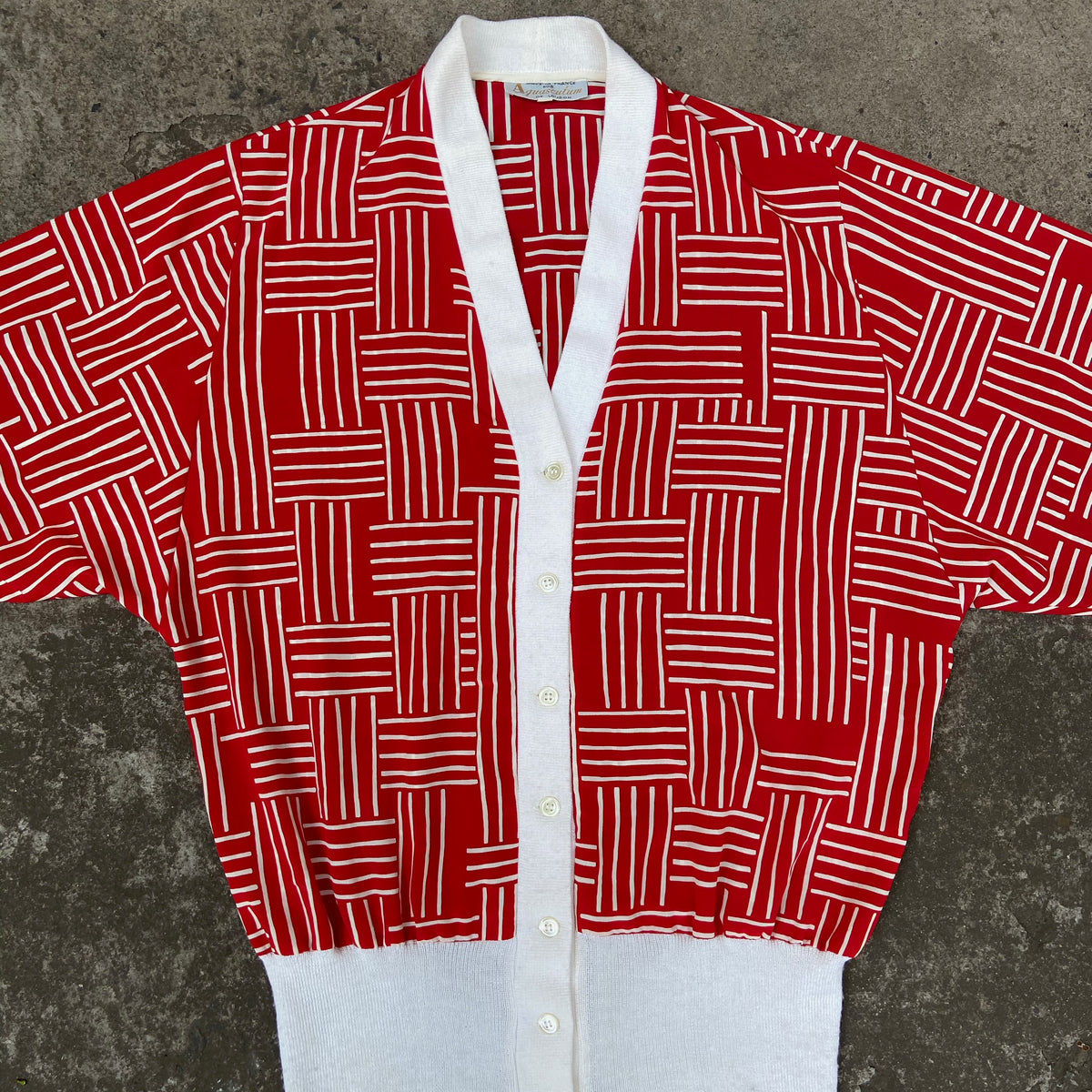 AQUASCUTUM 1980s SILK CARDIGAN MADE IN FRANCE