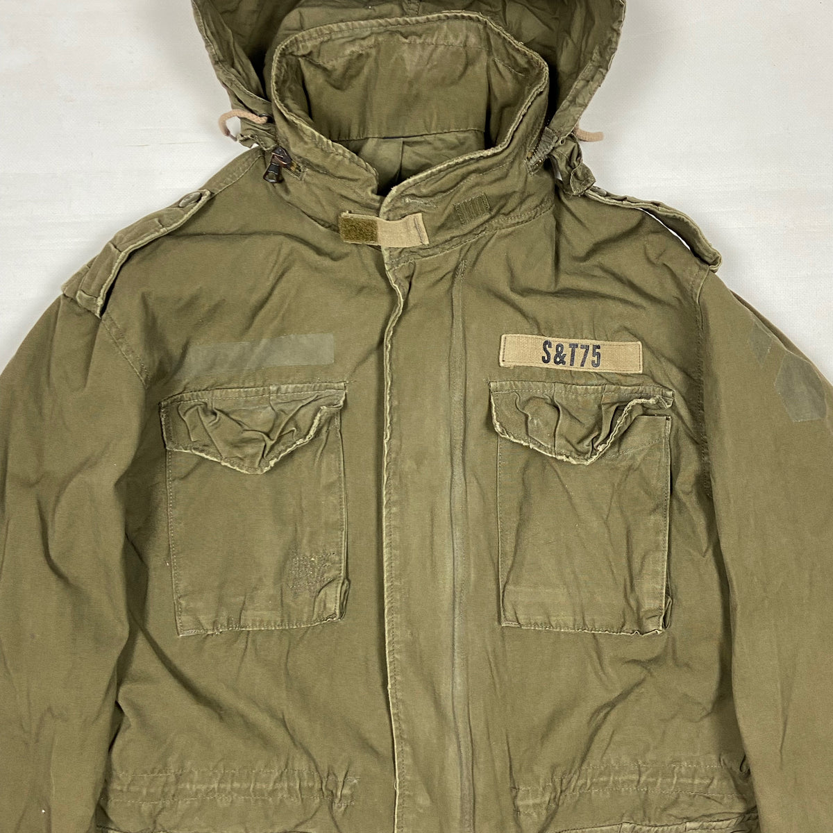 1970s SURPLUS M-65 S&T-75 MULTIPOCKET BONDAGE FADED FIELD JACKET