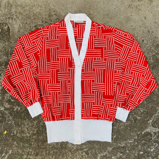 AQUASCUTUM 1980s SILK CARDIGAN MADE IN FRANCE