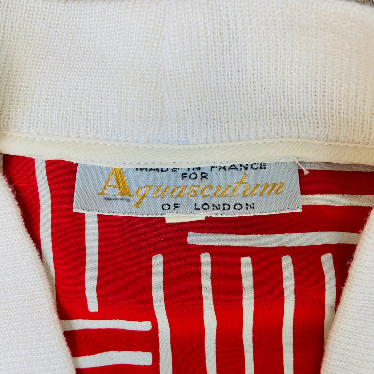 AQUASCUTUM 1980s SILK CARDIGAN MADE IN FRANCE