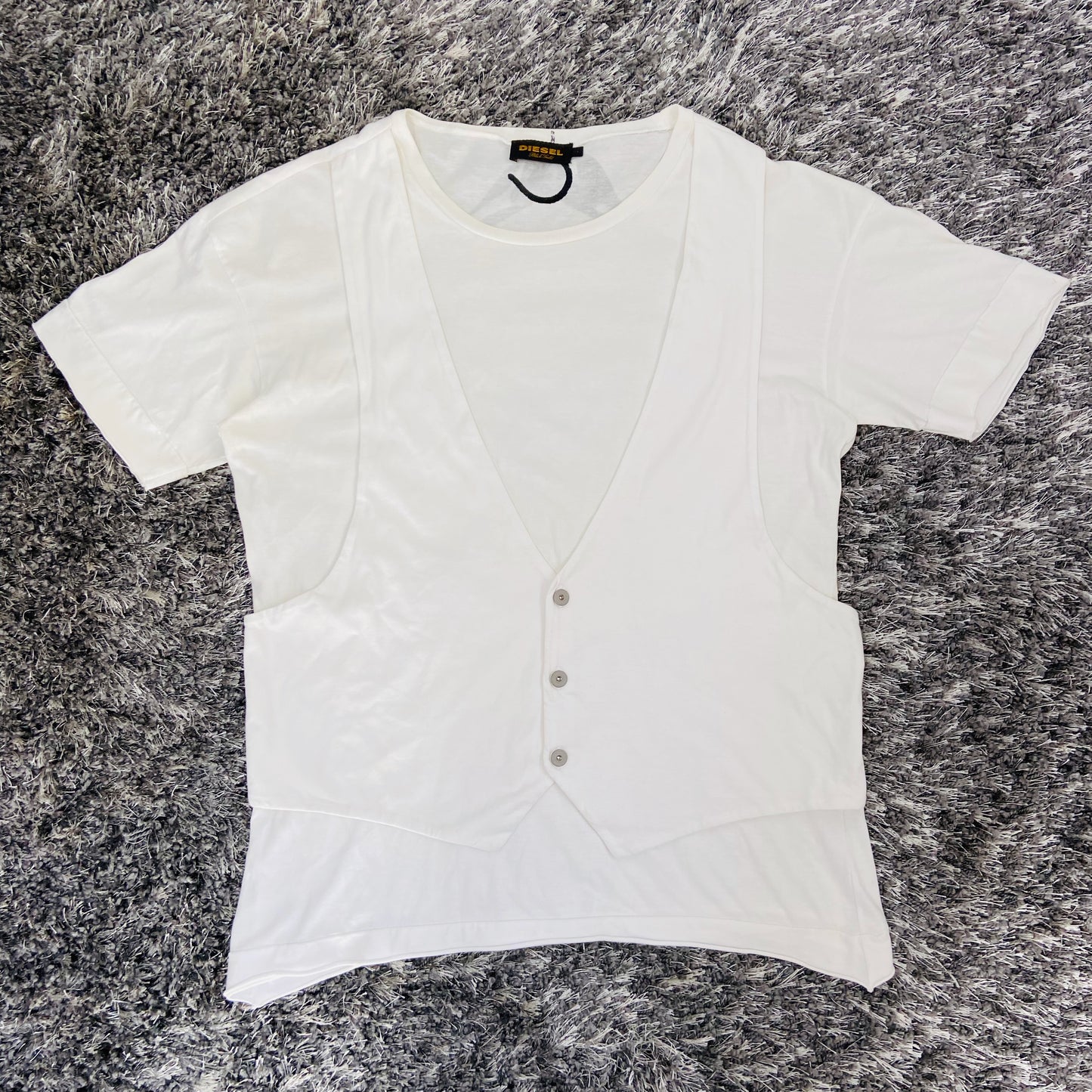 DIESEL RECONSTRUCTED "BLACK GOLD" HANGER TEE 2000s