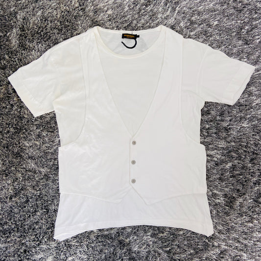 DIESEL RECONSTRUCTED "BLACK GOLD" HANGER TEE 2000s