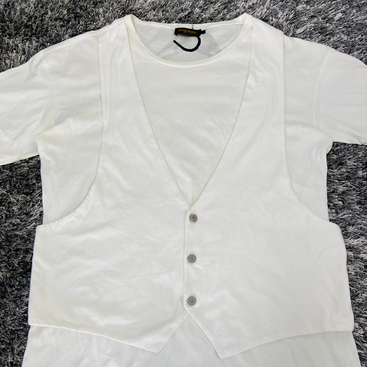 DIESEL RECONSTRUCTED "BLACK GOLD" HANGER TEE 2000s