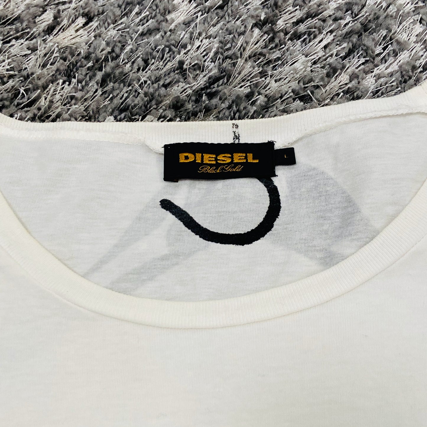 DIESEL RECONSTRUCTED "BLACK GOLD" HANGER TEE 2000s
