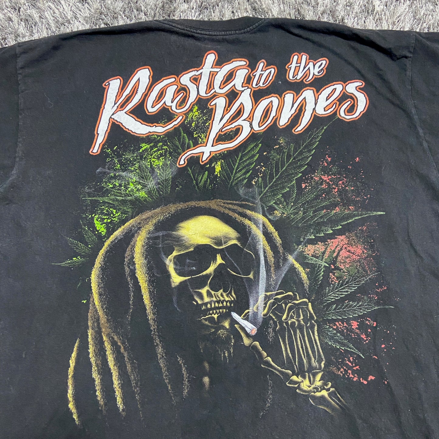 BOB MARLEY "RASTA TO THE BONES" FADED TEE 2000s