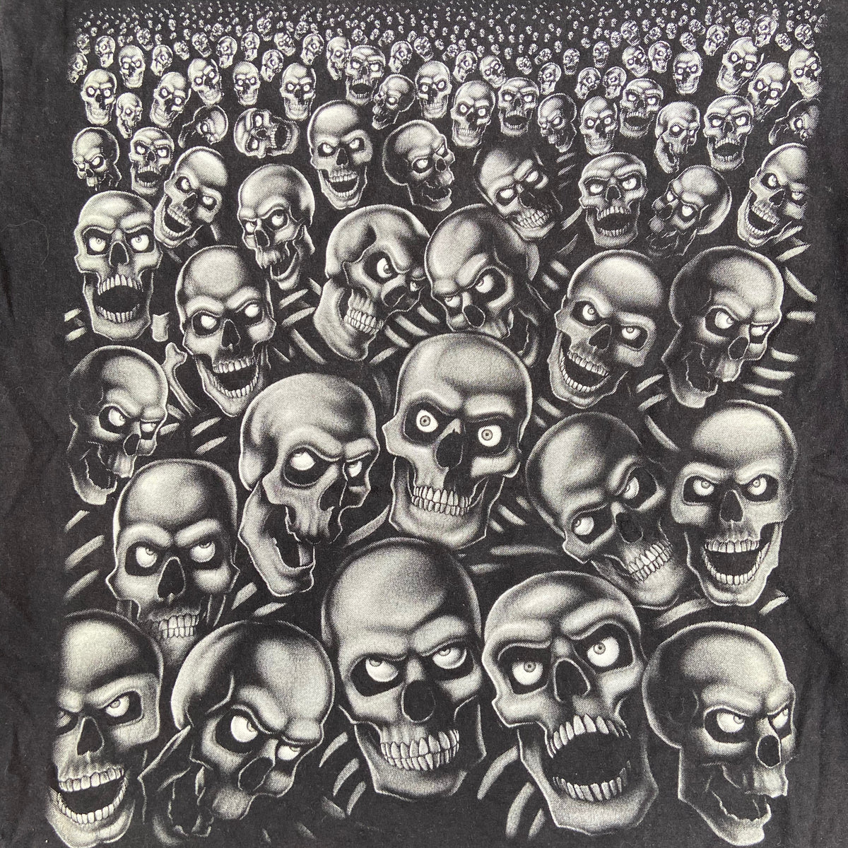 OVERPRINTED 3D SKULL TEE 1990s