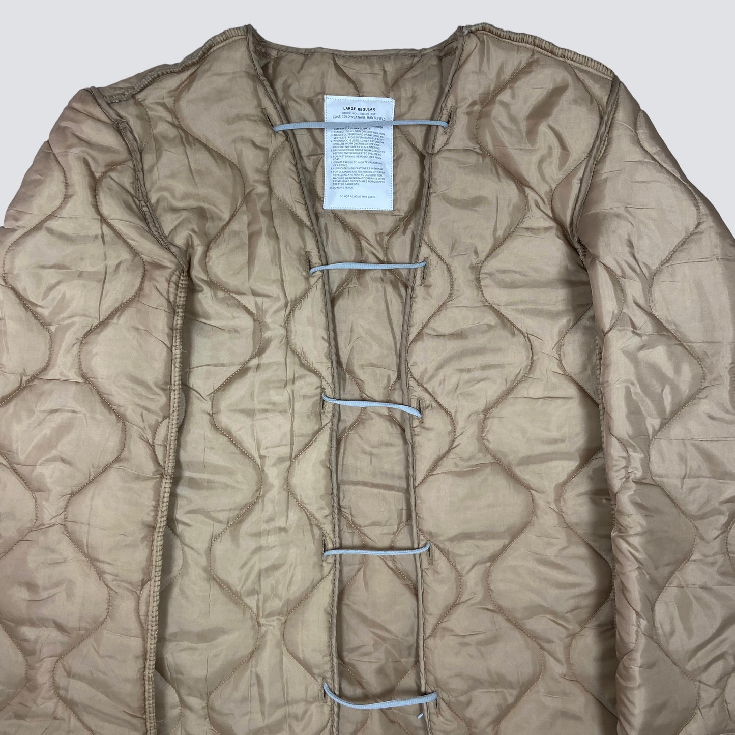 MILITARY TACTICAL BONDAGE OVERSIZED NYLON LINER JACKET 1990s